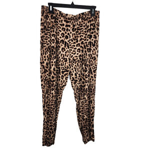 Soma Womens Lounge Pajama PJ Jogger Pants Leopard Print Pockets Pull On Medium